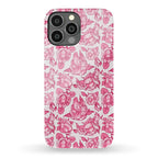 Floral Penis Pattern Pink Phone Case