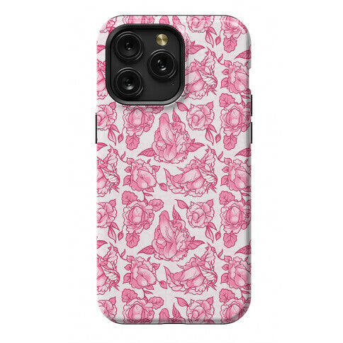 Floral Penis Pattern Pink Phone Case