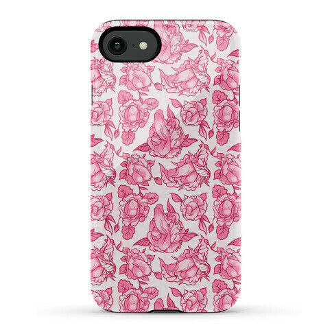 Floral Penis Pattern Pink Phone Case
