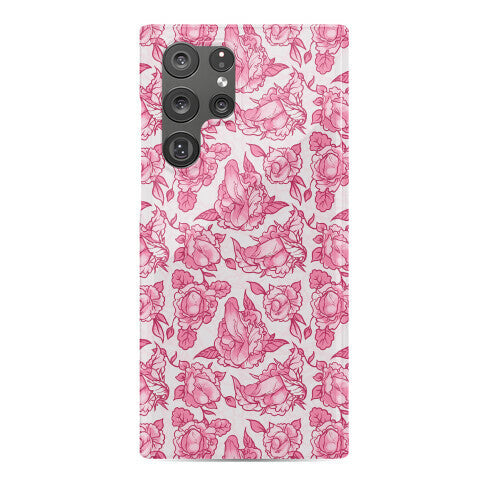 Floral Penis Pattern Pink Phone Case