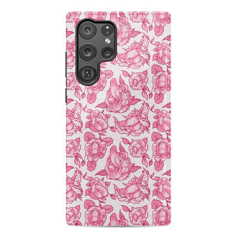 Floral Penis Pattern Pink Phone Case
