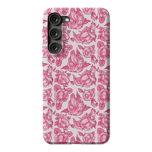 Floral Penis Pattern Pink Phone Case