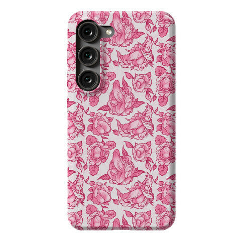 Floral Penis Pattern Pink Phone Case
