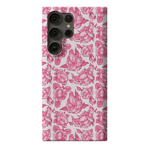 Floral Penis Pattern Pink Phone Case