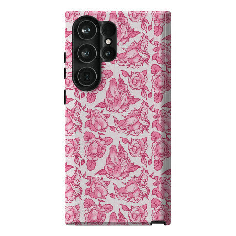 Floral Penis Pattern Pink Phone Case