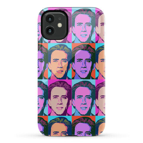 Nicolas Cage Pop Art Parody Phone Case