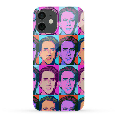 Nicolas Cage Pop Art Parody Phone Case