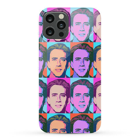 Nicolas Cage Pop Art Parody Phone Case