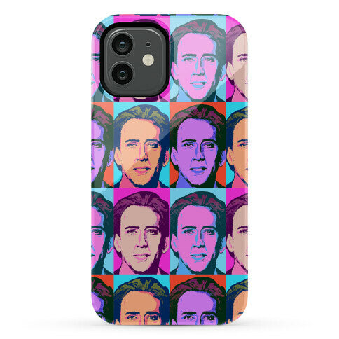 Nicolas Cage Pop Art Parody Phone Case