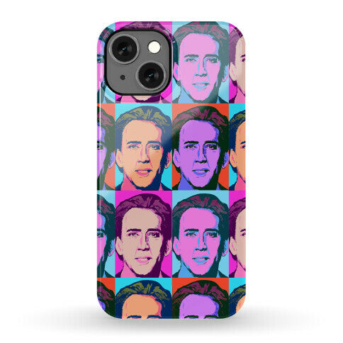 Nicolas Cage Pop Art Parody Phone Case