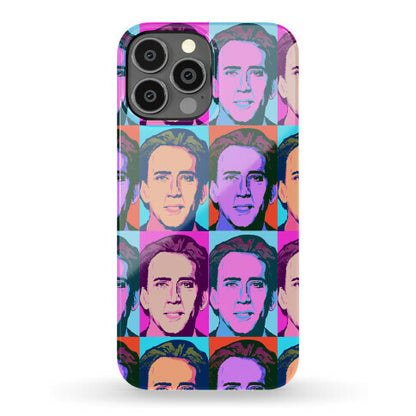 Nicolas Cage Pop Art Parody Phone Case