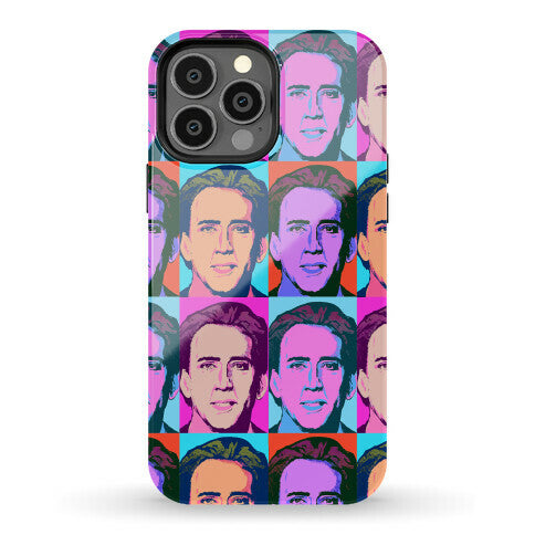 Nicolas Cage Pop Art Parody Phone Case