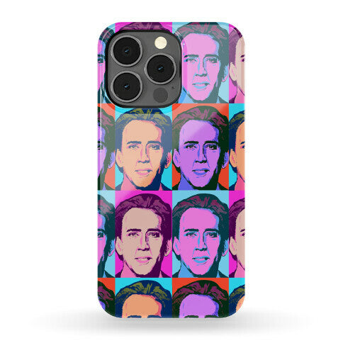 Nicolas Cage Pop Art Parody Phone Case