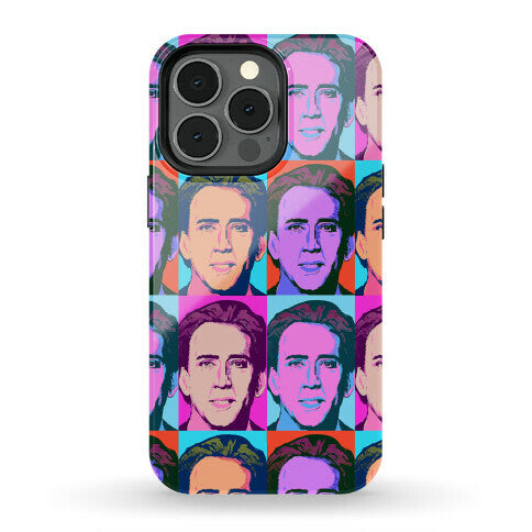 Nicolas Cage Pop Art Parody Phone Case