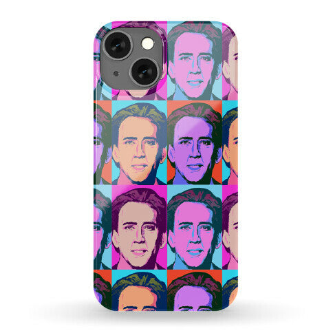 Nicolas Cage Pop Art Parody Phone Case