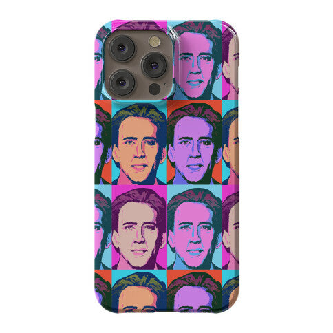 Nicolas Cage Pop Art Parody Phone Case