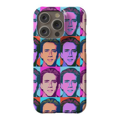 Nicolas Cage Pop Art Parody Phone Case