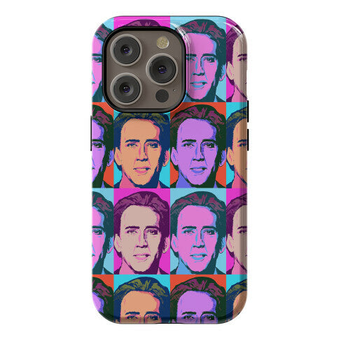 Nicolas Cage Pop Art Parody Phone Case