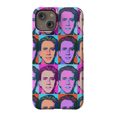 Nicolas Cage Pop Art Parody Phone Case