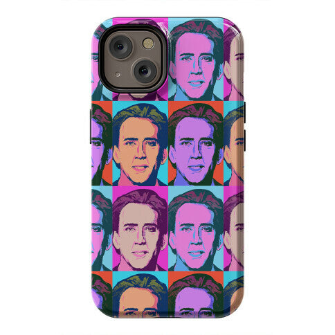 Nicolas Cage Pop Art Parody Phone Case