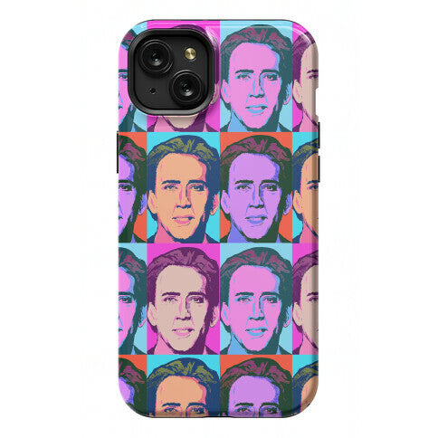 Nicolas Cage Pop Art Parody Phone Case