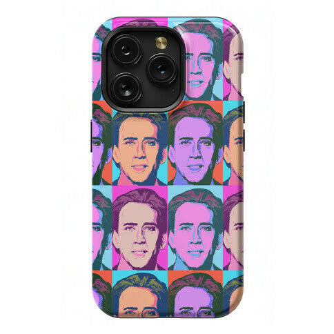 Nicolas Cage Pop Art Parody Phone Case