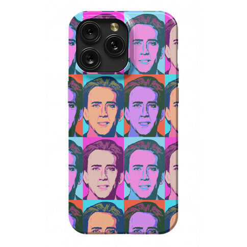 Nicolas Cage Pop Art Parody Phone Case