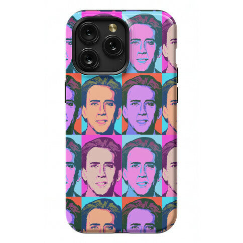 Nicolas Cage Pop Art Parody Phone Case