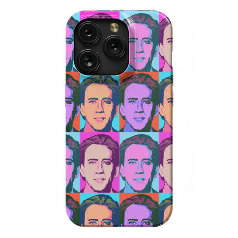 Nicolas Cage Pop Art Parody Phone Case