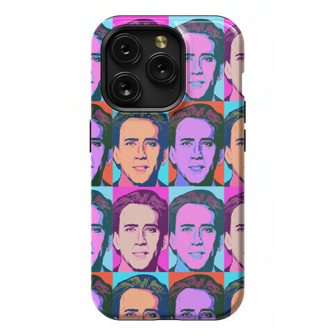 Nicolas Cage Pop Art Parody Phone Case