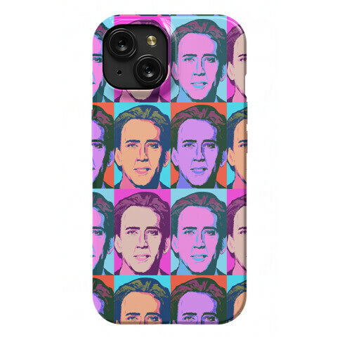 Nicolas Cage Pop Art Parody Phone Case