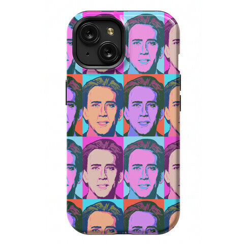 Nicolas Cage Pop Art Parody Phone Case