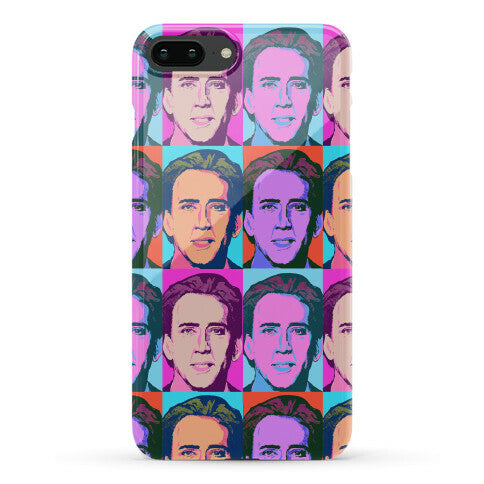 Nicolas Cage Pop Art Parody Phone Case