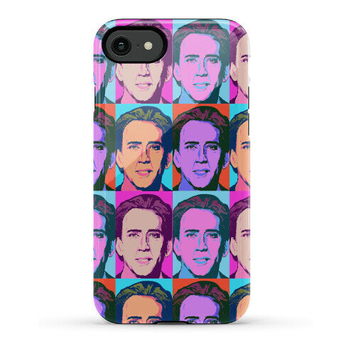 Nicolas Cage Pop Art Parody Phone Case