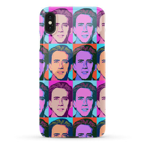 Nicolas Cage Pop Art Parody Phone Case