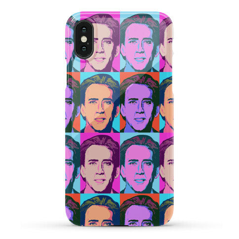 Nicolas Cage Pop Art Parody Phone Case