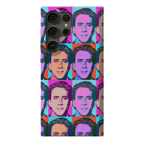 Nicolas Cage Pop Art Parody Phone Case