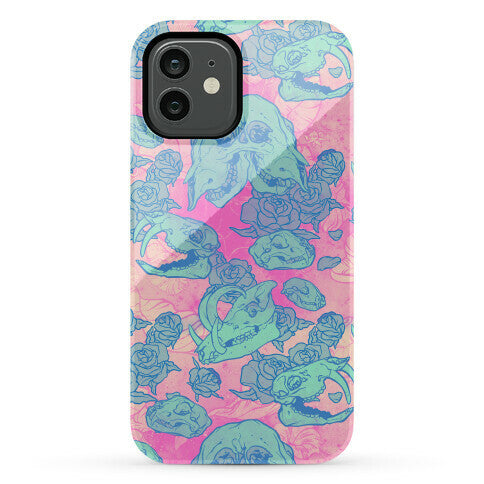 Skulls and Flowers Phone Case