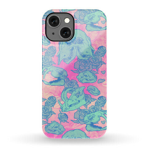 Skulls and Flowers Phone Case