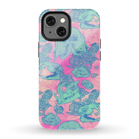 Skulls and Flowers Phone Case