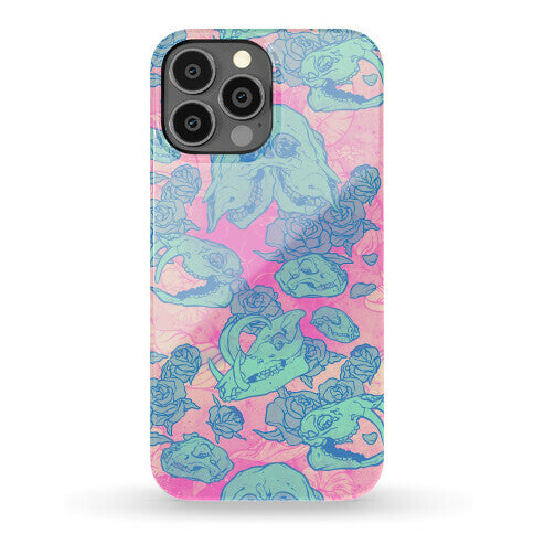 Skulls and Flowers Phone Case