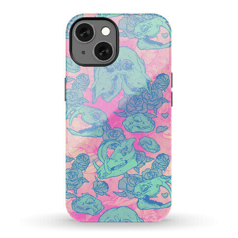 Skulls and Flowers Phone Case