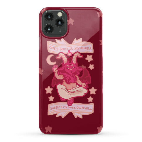 One's Body Is Inviolable Subject To One's Own Will Phone Case