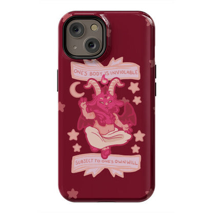 One's Body Is Inviolable Subject To One's Own Will Phone Case