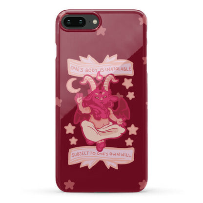 One's Body Is Inviolable Subject To One's Own Will Phone Case