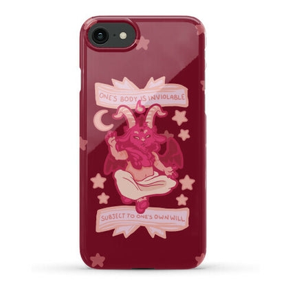 One's Body Is Inviolable Subject To One's Own Will Phone Case