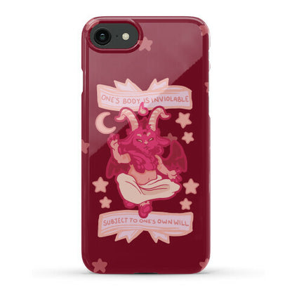 One's Body Is Inviolable Subject To One's Own Will Phone Case