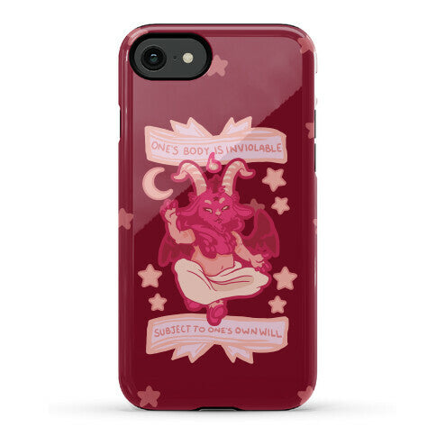 One's Body Is Inviolable Subject To One's Own Will Phone Case