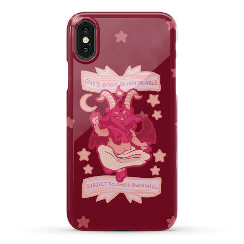 One's Body Is Inviolable Subject To One's Own Will Phone Case