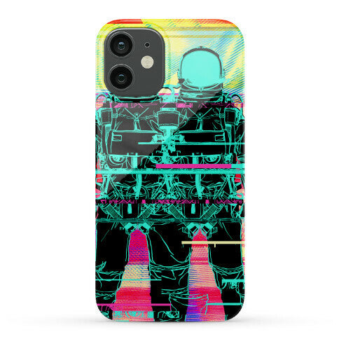 Twin Astronaut Glitch Phone Case